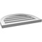 Ekena Millwork Round Top Surface Mount PVC Gable Vent: Functional, w/ 2"W x 1-1/2"P Brickmould Frame, 22"W x 16"H GVPRT22X1602SF - alternate 5